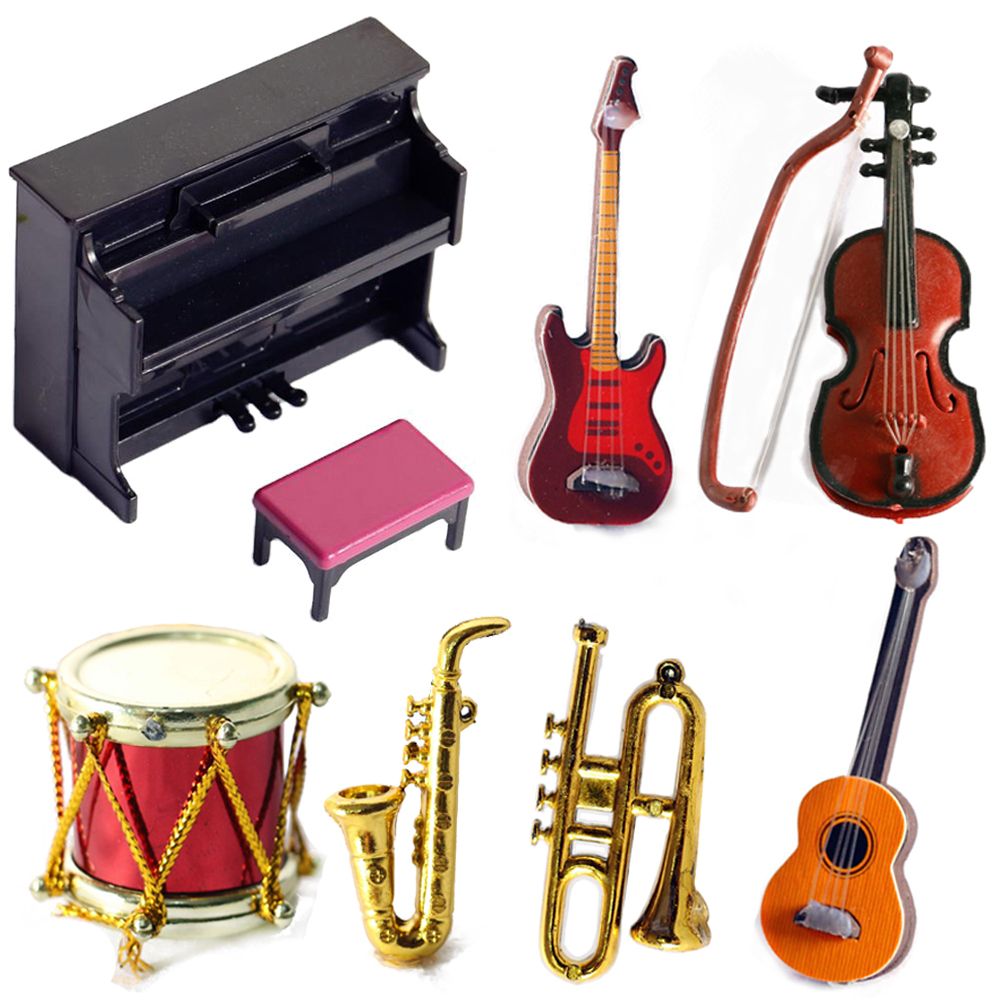 Musical Instrument Horn - Miniatur Puppe Musikinstrumente 1/12 Skala Klavier