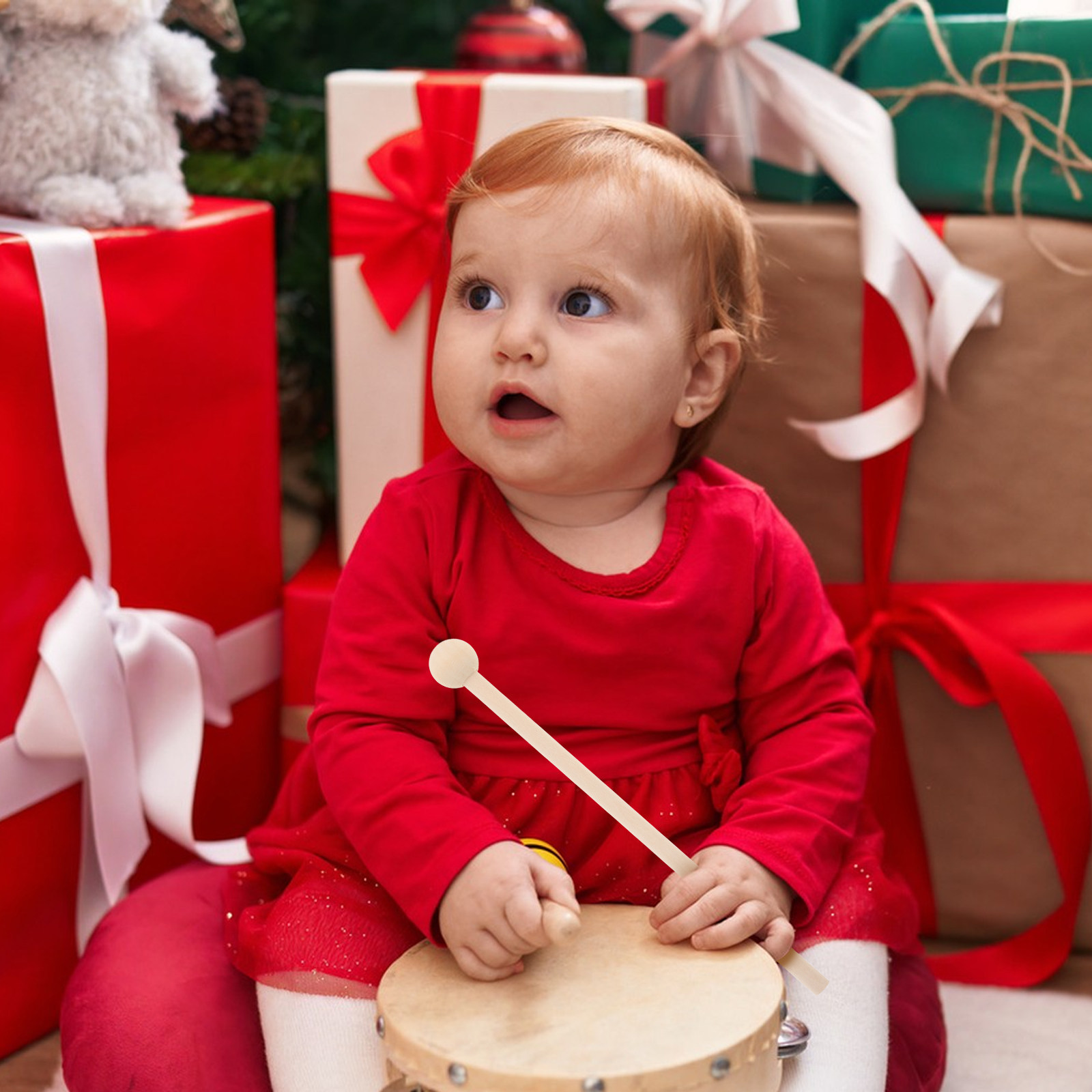 Musical Instrument For Toddlers - 10 Stück Kindgerechte Holzschlägel, Percussion-Drumsticks, Xylophon-Schlägel,