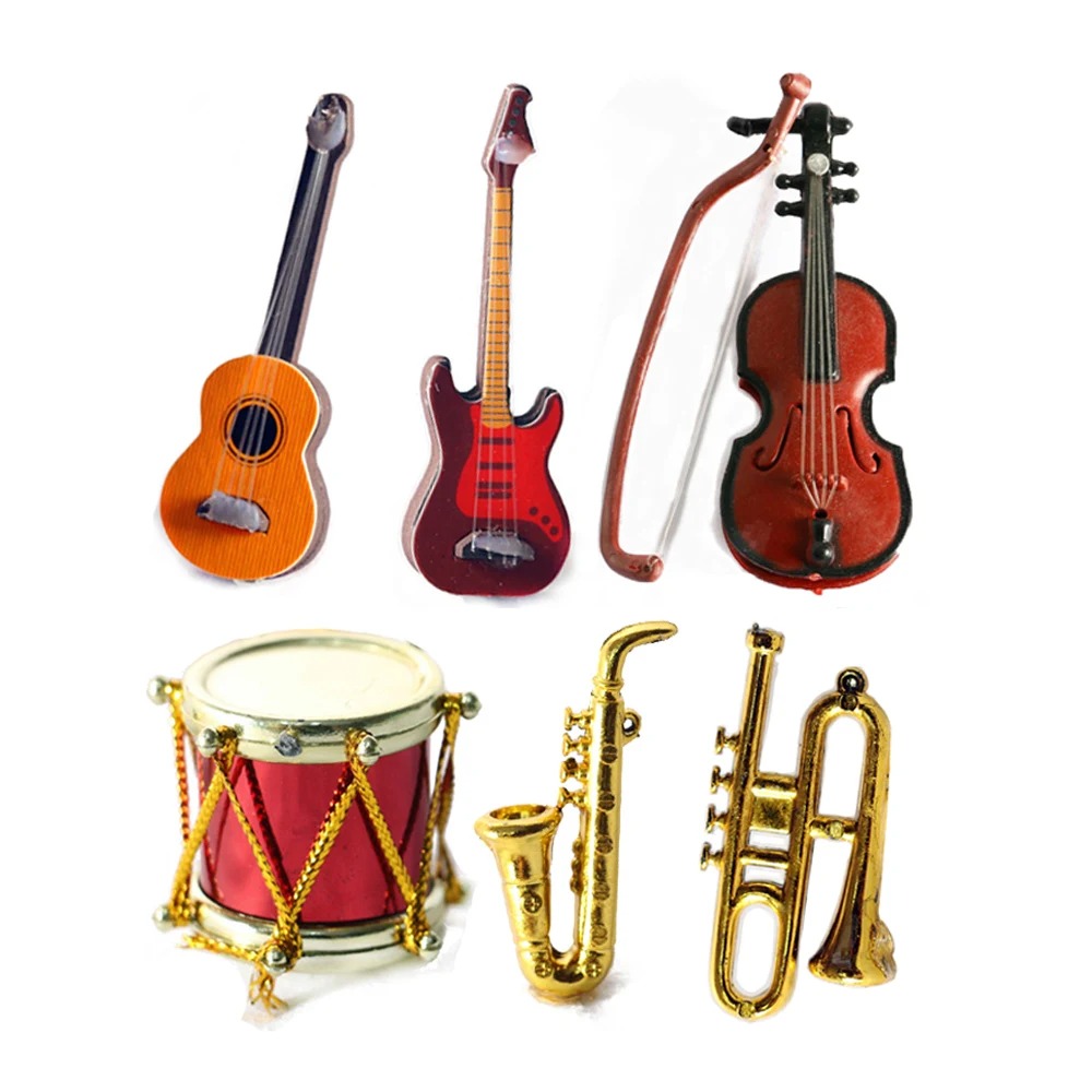 Musical Instrument Craft - Maßstab 1:12 Puppe Musikinstrumente Puppenhaus Zubehör