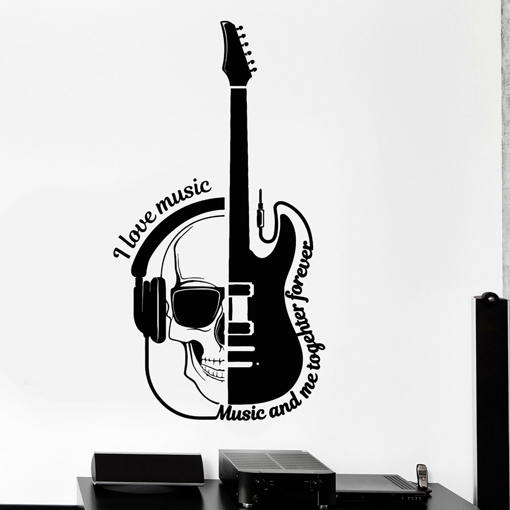 Musical Instrument Quotes - Vinyl Wandtattoo Musiknoten Rock Pop Musikinstrument