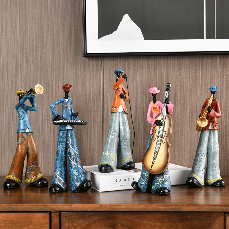 Musical Instrument Craft - Kreatives Musikthemen-Band-Ornament Instrumentenmodell Nordisches Luxus-Kunstharz-Dekor für