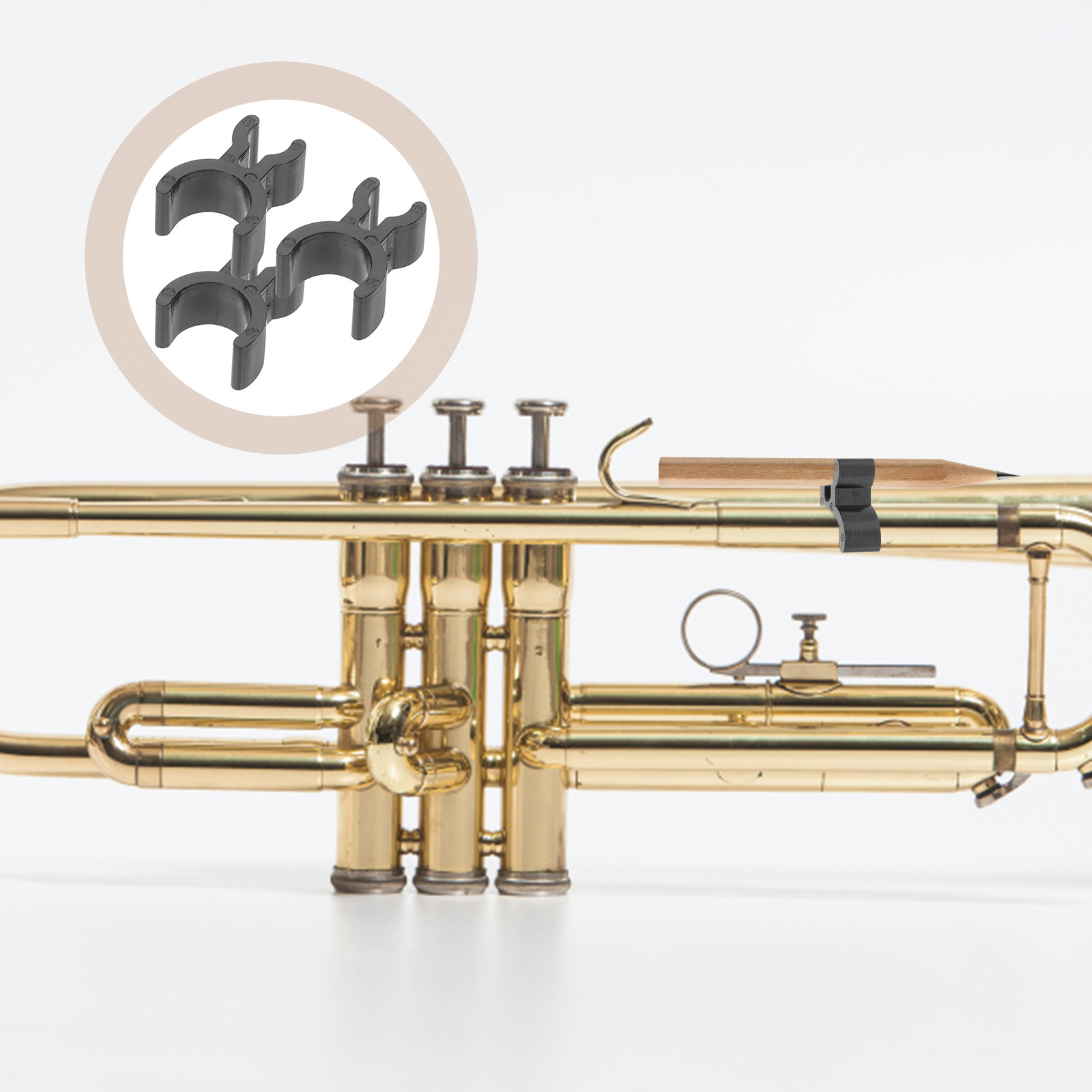 Musical Instrument Horn - 3 Stück Notenständer-Stiftklammer, Blechblasinstrumentenhalter, Musikinstrumentenklammern, Französisches